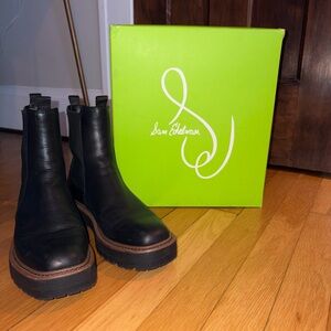 Sam Edelman Black Chunky Chelsea Boots
